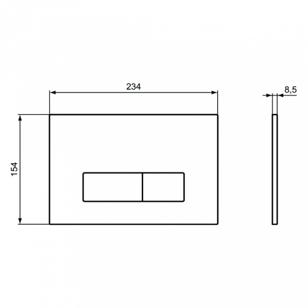 Фото клавиша смыва ideal standard oleas m1 smartflush r0117aa