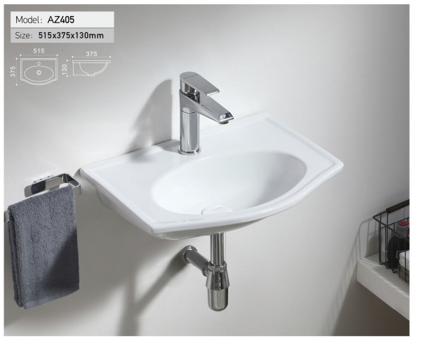 Фото раковина подвесная azario 51.5 см az-405