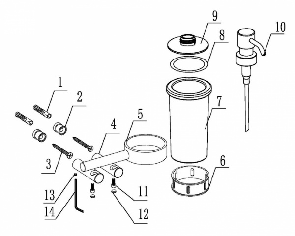 Фото диспенсер с держателем abber osten 316 aa1859bgg
