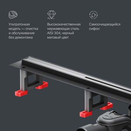 Фото душевой трап am.pm masterflow 80 см w01sc-s11-080-05bm