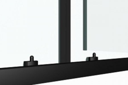 Фото душевое ограждение bandhours smart/flat-glass 810 черный матовый 100x80 см