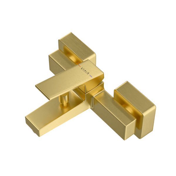 Фото смесители для ванны vitra minimax square a4352025exp цвет золото