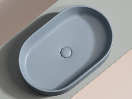 Фото раковина накладная ceramicanova element 60.8 см, цвет: серый cn6048mhl