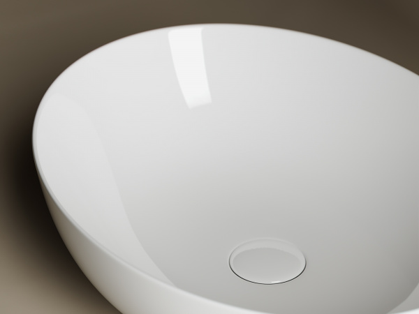 Фото раковина накладная ceramicanova element 52 см, цвет: белый cn6017