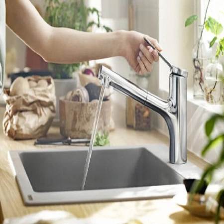 Фото смеситель для кухонной мойки hansgrohe zesis 74800800