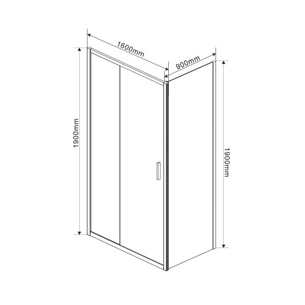 Фото душевой уголок vincea garda 160x90 см vsr-1g9016ch