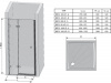 Фото душевая дверь ravak brilliant bsd2 a l/r 90 см 0ul7aa00z1