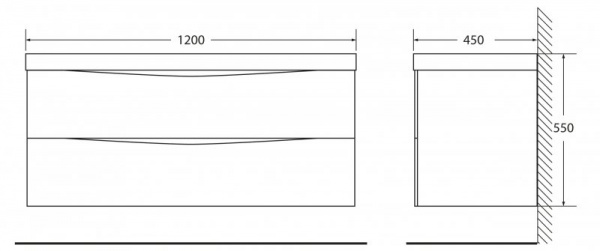 Фото тумба под раковину belbagno marino 120 см marino-1200-2c-so-bl-p цвет: bianco lucido