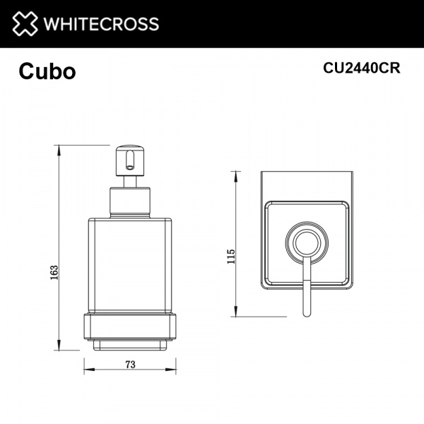 Фото дозаторы для жидкого мыла whitecross cubo cu2440cr, цвет: хром