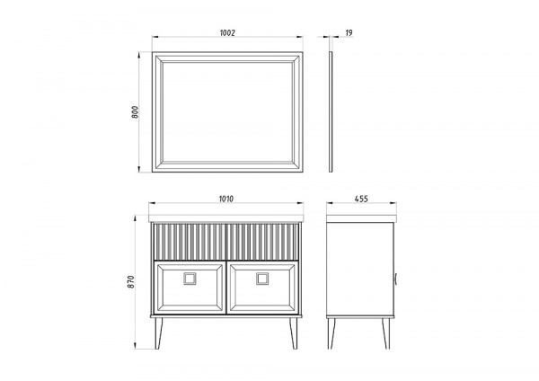 Фото зеркало asb woodline марика 100 см цвет: белый 12395 б