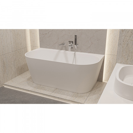 Фото ванна из искусственного камня whitecross pearl b 155x78 см 0215.155078.200