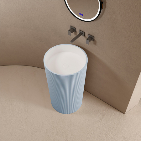 Фото раковина напольная abber stein 50x50 см as2501blau