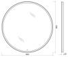 Фото зеркало с подсветкой belbagno 90 см spc-rng-900-led-tch