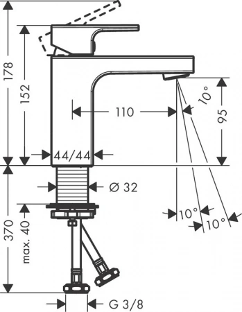 Фото смеситель для раковины hansgrohe vernis shape 71569000