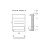 Фото электрический полотенцесушитель azario milan 40x60 см цвет: белый az90846w