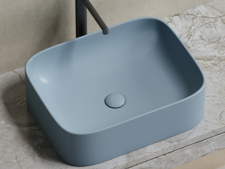 Фото раковина накладная ceramicanova element 50.5 см, цвет: серый cn6052mhl