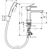Фото смеситель для раковины hansgrohe rebris s 72215670