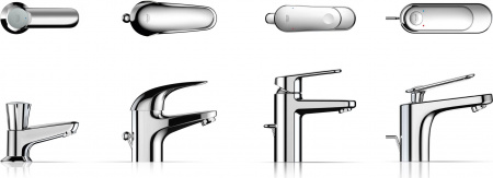 Фото смеситель для раковины grohe euroeco 32734000
