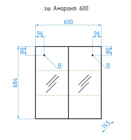 Фото зеркальный шкаф style line амарант 60 лс-00000351