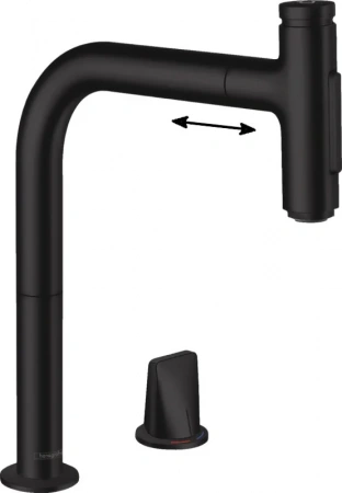 Фото смеситель для кухонной мойки hansgrohe metris select 73818670