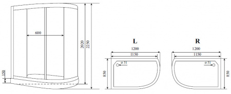 Фото душевая кабина timo comfort t-1102 l 120x85 см