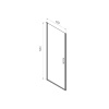 Фото душевая дверь vincea alpha 65 см vdp-3al650mt