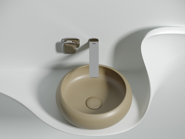 Фото раковина накладная ceramicanova element 36 см, цвет: капучино cn6050mc