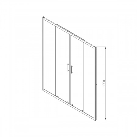Фото душевая дверь vincea alpha 170 см vds-3al2170cl