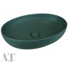 Раковина накладная AeT Elite Oval 55 см, цвет: зеленый матовый L616T0R0V0143
