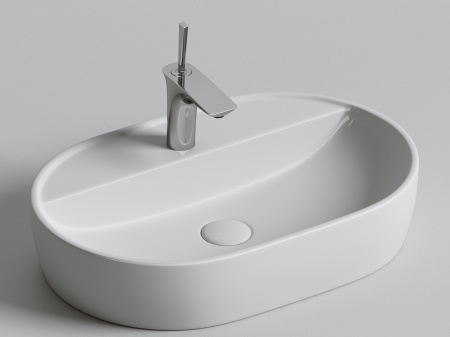 Фото раковина накладная ceramicanova element 60 см, цвет: белый cn6035