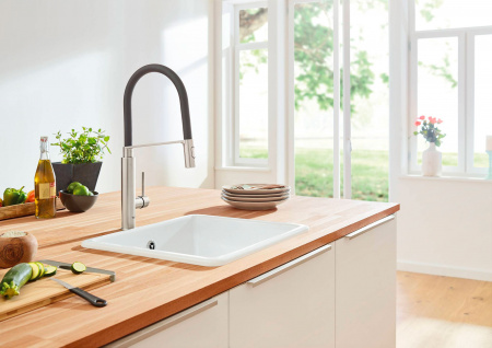 Фото смеситель для кухни grohe concetto new 31491dc0, цвет: сталь