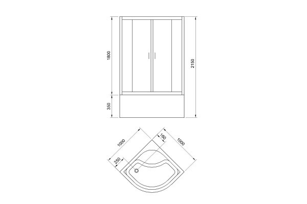Фото душевая кабина royal bath fato rb 100x100 см rb100ck-m-ch fato