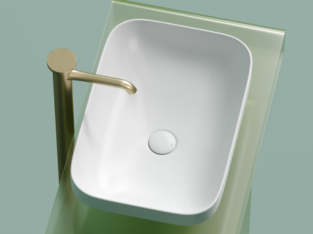 Фото раковина накладная ceramicanova element 50 см, цвет: белый cn6055mw