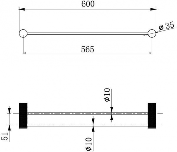 Фото полотенцедержатель allen brau priority 4.0 6.31c12-31 черный матовый