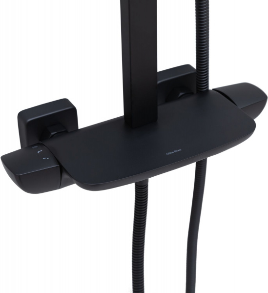 Фото душевая стойка allen brau infinity 5.21030-31 черный матовый