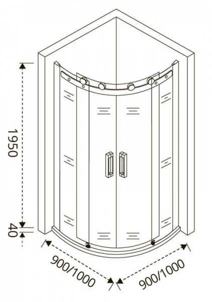 Фото душевое ограждение good door altair r-td-90-c-ch 90 см ал00007
