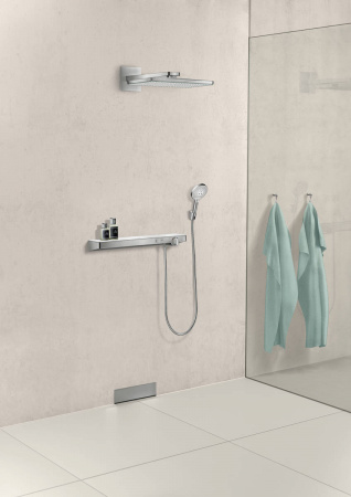 Фото верхний душ с держателем hansgrohe rainmaker select 460 1jet 24003400