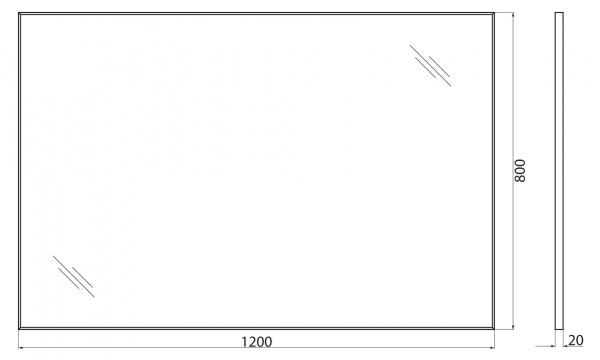 Фото зеркало belbagno 120 см spc-al-1200-800