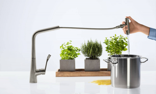 Фото смеситель для кухни hansgrohe metris select 14884000