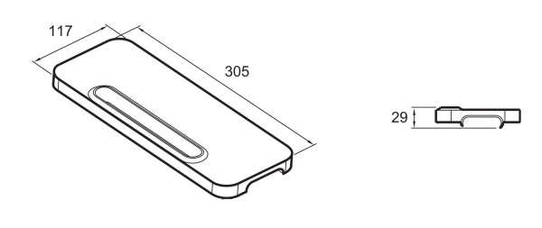 Фото планшет для туалетных принадлежностей jacob delafon panolux e64005-na