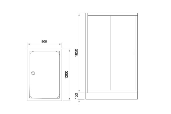 Фото душевое ограждение royal bath hp rb9120hp-t-ch 120x90 см