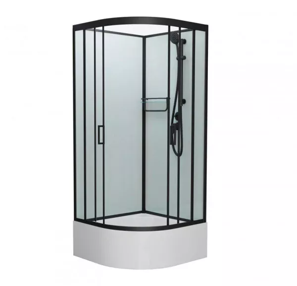 Фото душевая кабина frank f409/2 м black 90x90 см 20071