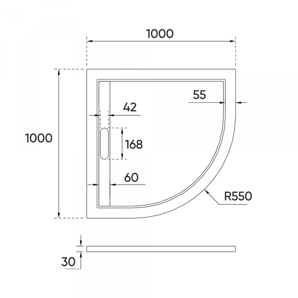 Фото поддон veconi tezeo stone tz-05 100x100 см tz05-100pl-01-19c3