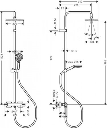Фото душевая стойка hansgrohe vernis shape 26097670