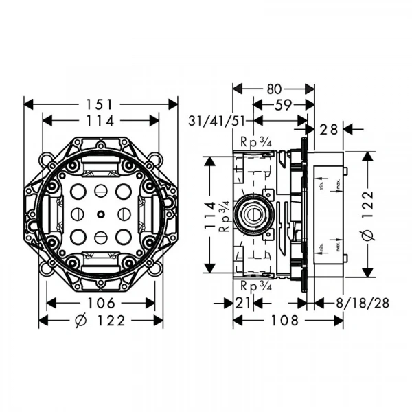 Фото смеситель для душа hansgrohe vernis shape 71668670s