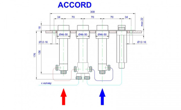 Фото смеситель на борт ванны royal bath accord rb403