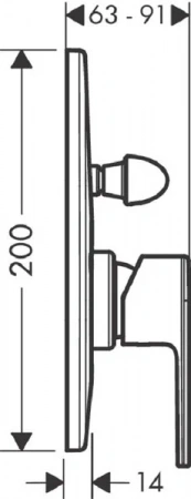 Фото смеситель для ванны hansgrohe vernis shape 71458000