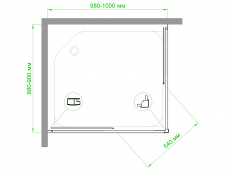 Фото душевое ограждение royal bath hpd rb9100hpd-c 100x90 см