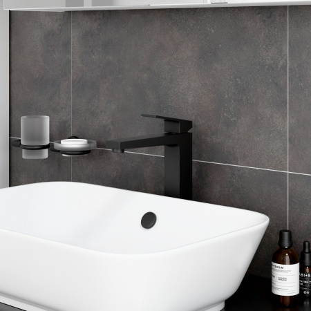 Фото смесители для раковины vitra minimax square a4372436exp цвет черный