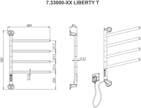 Фото злектрический полотенцесушитель allen brauliberty 68,3х48,9 см  7.33000-gb